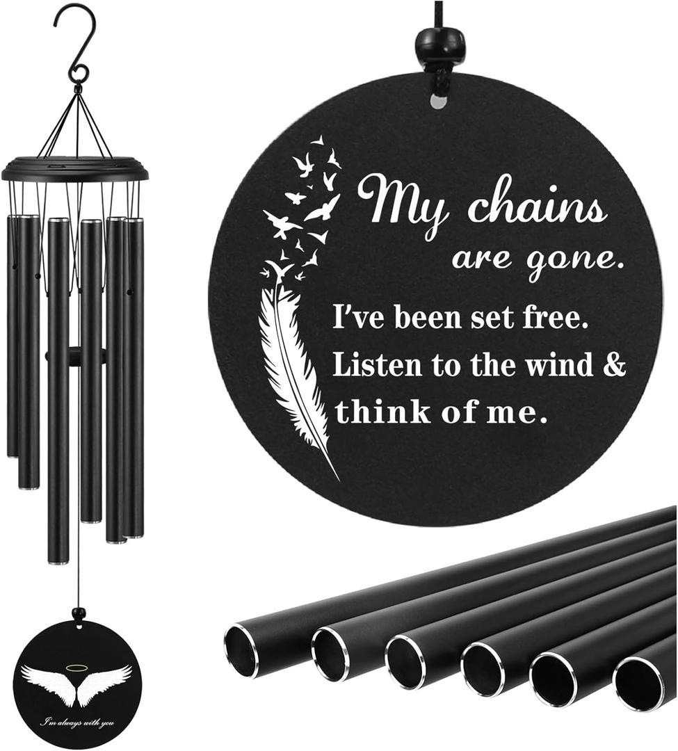 Sympathy Wind Chimes Loss Loved-One - Memorial Gifts for Loss of Mother Father Husband Son, Windchimes in Memory of a Loved One Bereavement