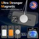 YFEMLAZ Magnetic for iPhone 16 Pro Case,with Screen Protectors X2,Full Camera Protection,Compatible with MagSafe,Translucent Matte,Anti-FingerprintShockproof Protective Phone Case,6.3",Black