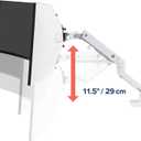 Ergotron HX HD Premium Heavy Duty Gaming Monitor Arm, Single Monitor Desk Mount for 1000R Curved Ultrawide Monitors Up to 49 Inches, 28 to 42 lbs, VESA 75x75mm or 100x100mm HD Pivot, White