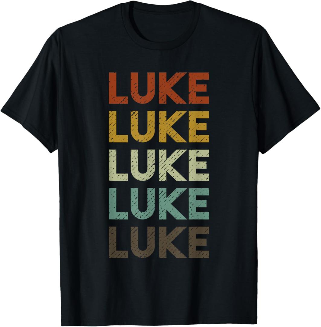 Vintage Retro Luke First Name T-Shirt, Small