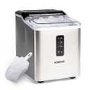 Igloo Portable Ice Maker with Scoop - Ice Maker with LED Control Panel & 1.5 Quart Water Tank - Stainless Ice Cube Maker Produces 26 Lbs. of Ice in 24 Hours with 9 Large or Small Cubes in 7 Minutes