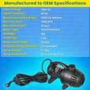 91018 3000 GPH Submersible Water Pump for Pond Waterfall Fountain Hydroponics Aquarium Skimmers Filter System Fish Tank Koi Pool Up To 3000 Gallons with 20FT Cord, 165W, 15FT Lift Height