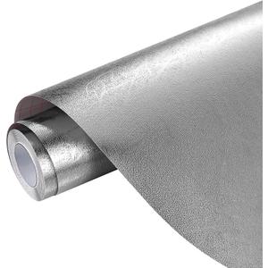 ANT Textured Metallic Adhesive Vinyl Roll for Stickers Crafts Mugs Wall Decals Windows Mirrors and Mailbox Compatible with Cinyl Cutter and Plotters (Silver, 12inch x 30ft)