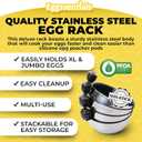 Eggssentials Egg Poacher Insert Stainless Steel Poached Egg Cooker Eggs Poaching Cup PFOA Free Egg Poachers Nonstick, 7.25" Rack Compatible with Current Cookware, Skillets & Instant Pots