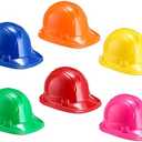 Gejoy Construction Party Hats Bulk Plastic Construction Hard Hat Suitable for Worker Costume Role Playing Birthday Supplies