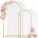 Metal Arch Backdrop Stand and Cover Set of 2 (7.2 ft/6 ft, White), Wedding Arch Backdrop Stand with White Cover for Party Birthday, Wedding, Bridal Shower, Baby Shower, Festival, Proposal, Anniversary