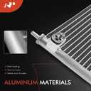 A-Premium Air Conditioning A/C Condenser Compatible with 2013-2017 Honda Accord 2.4L 3.5L, w/Receiver Drier