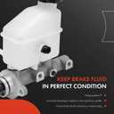 A-Premium Brake Master Cylinder with Reservoir and Sensor Compatible with Hyundai Vehicles - Elantra 2009 2010 2011 2012, Without Electronic Stability Control - Replace# 585102L300