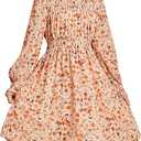 GRACE KARIN Girls' Spring Long Sleeve Dresses Kids Floral Winter Formal Dress Girl Casual Fancy Midi Clothes Size 6