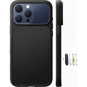 TORRAS for iPhone 17 Pro Case, Beyond Military-Grade Protection, Camera Control Button, DIY Buttons, Translucent Matte Slim Thin Shockproof Hard Back Anti-Scratch Phone case for iPhone 17 Pro, Black