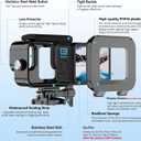 BO&DQQ Protective Waterproof Case Compatible for Go Pro Hero 13 12 11 10 9 Black, 60M/196FT Underwater Diving Housing Shell Accessories Kit