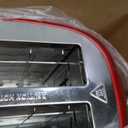 Roter Mond 2 Slice Toaster Retro Stainless Steel with Bagel, Cancel, and Defrost Functions, 6 Bread Shade Settings, Extra Wide Slots and Removable Crumb Tray, Red