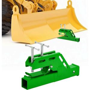 Tractor Bucket Receiver 2 inch Clamp on Trailer Hitch for Tractor Non-Slip Ball for Lawn Kubota Deere Bobcat Green Attachment