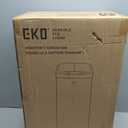 EKO Phantom-T 13.2 Gallon/ 50L Automatic Sensor Kitchen Trash Can or Recycling Bin, Slim Stainless Steel Touchless Garbage Bin with Soft-Close Dual Wing Lid for Home & Office, Matte Black