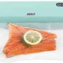 DASH SuperSeal Vacuum Sealer for Food Storage and Sous Vide, Perfect for Preserving Fresh Ingredients, Single Use & Reusable Bags and Cutter Included - Aqua