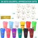 Skylety 36 Sets Nurse Appreciation Gifts, 16 oz Reusable Tumblers with Lids for Nurse Week 2026, Thank You Plastic Nursing Cups with Bow Cards and Opp Bags for Lpn Cna Rn Np Healthcare(Classic)