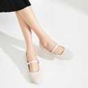 Womens Mary Janes Flats Shoes Ballet Flats Black Dress Shoes,Memory Foam Insole,Soft Synthetic Leather,with Strap