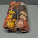 2 x Fake Mums Fall Artificial Flowers Plants for Outdoors Autumn Decoration, 12 Bundles Silk Morning Glory with Eucalyptus Realistic UV Resistant Faux Mums for Outside Planter Yard Garden Home Indoor, Mix (2 Mixed Color(6 Orange, 6 Light Orange))