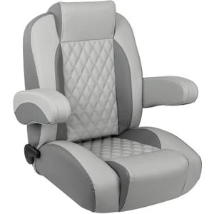 Leader Accessories High Back Luxury Reclining Pontoon Captains Chair Bucket Boat Seat Yacht Seat with Armrests