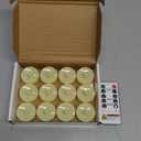 Homemory 12pcs Flameless LED Tea Lights with Remote & Timer, 400+Hours Realistic Flickering Battery Candles for Seasonal, Tabletop, and Centerpieces Decor (Warm White Glow, Ivory Base)