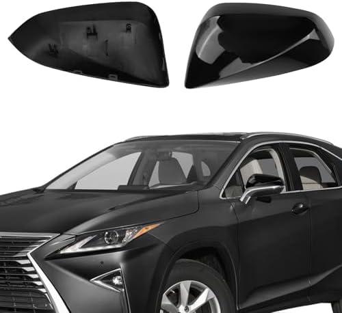 Glossy Black Direct Replacement Side Mirror Covers Caps for 2015-2021 Lexus NX200T NX300 RX350 RX450H, Directly Replace Style, Not Sticker Style, Driver Side