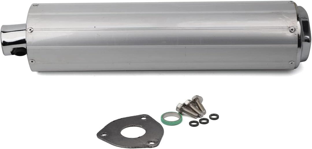 Minho Motorcycle Exhaust Muffler Silencer Pipe Fit for Chinese GY6 Scooter Mopeds Jonway 125CC 150CC