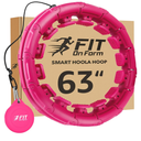 FIT ON FORM Infinity Weighted Hula Fit Hoop for Adult Weight Loss, 2 in 1 Smart Fitness Exercise Hoop for Women Abs Workout, 24/28/32 Detachable Knots