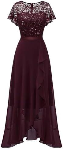BeryLove Formal Dresses for Women 2025 Wedding Guest with Slit Cocktail Elegant Lace Long Prom Dress XL