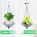 Metal Hanging Planters,Vintage Hanging Baskets for Plants Outdoor,Garden, Patio, Deck, Porch Decor