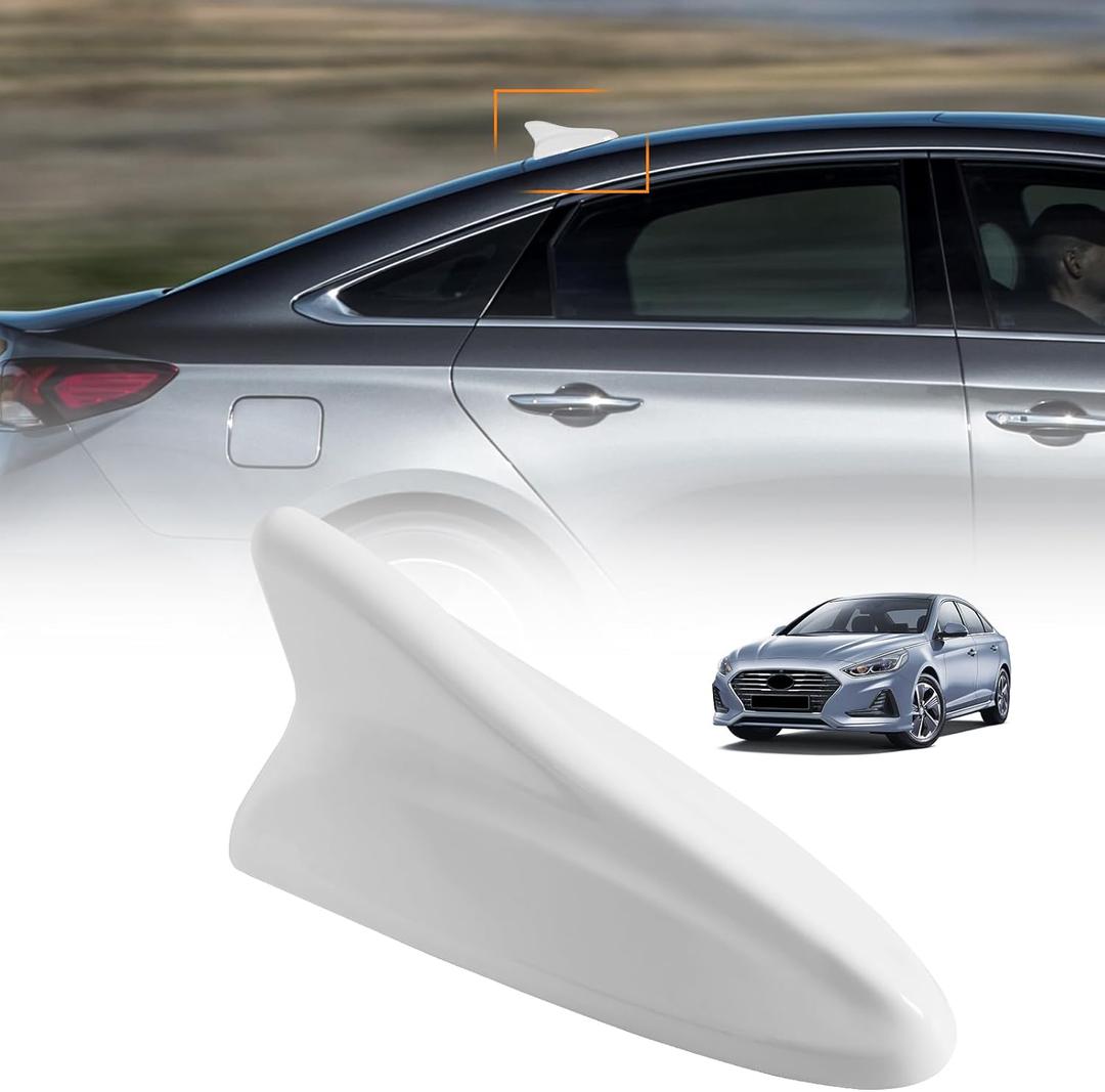 Shark Fin Antenna Cover,Car Roof Antenna Caps Compatible with Hyundai Sonata LF 4Doors Sedan 2014-2019,for Elantra 2011-2016;for Kia Optima 2014-2016,96210-3X100/962102T700ABT,White