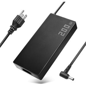 200W Laptop Charger AC Adapter Compatible with Asus ROG Zephyrus G15 GA503 GA503QM GA503QR GA503QS GA503RM TUF Gaming A15 F15 F17, Replacement for ADP-200JB D Power Supply Cord