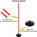 Orange Soccer Agility Poles Set Detachable Sports Trainning Speed Pole Slalom Poles with Rubber Base Sport Traning Equipment