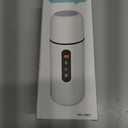 Car Electric Kettle,Portable Travel Kettle,12V/24V Car Coffee Warmer,420ML Hot Water Heater with Built-in Magnetic Induction Stirring,Small Mini Hot Water Boiler for Tea Coffee Milk (White)