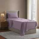 Nestl Twin XL Sheet Set - College Dorm Size - Luxury 1800 Ultra-Soft Microfiber Twin Extra Long Bed Sheets - Deep Pockets - Easy Fit - Extra Soft - 3 Piece Set (Twin XL, Grayish Purple)