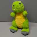 Hopearl LED Musical T-Rex Stuffed Dinosaur Lighting Up Singing Plush Toy Adjustable Volume Lullaby Animated Soothe Birthday Festival for Kids Toddler Girls, Green, 12.5''