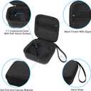 Carrying Case for Garmin Xero C1 Pro Chronograph Ballistic Range Shooting, Custom-Insert Storage Holder with Mesh Pocket for USB Cable, Charging Adapter (Black)