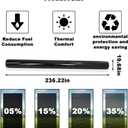 Car Window Tint Film for Auto Sun Shade Roll Width 20"×Length 19.68Ft Universal Dark Vinyl Protection Film with 5% VLT, Privacy Sunlight Heat UV Block Protection & Scratch Resistant, Black