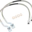 Front Brake Lines 89370 Compatible with Silverado Sierra 2007-2019 1500/2011-2019 2500/3500HD Stainless Steel Brake Lines
