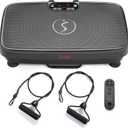 Sunny Health & Fitness Fitboard Vibration Platform Exercise Machine with Multiple Speed Settings and Vibration Modes for Multipurpose Workouts