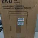EKO Deluxe Mirage-T 50 Liter / 13.2 Gallon Touchless Rectangular Motion Sensor Trash Can, Matte Black Stainless Steel Finish