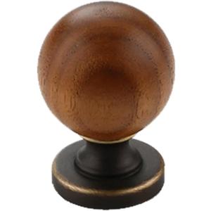 2Pcs Brass Cabinet Handles, Brass Walnut Drawer Pulls, Single Hole Handle, Kitchen Cabinets Door Knobs for Drawers Dresser Cupboard, Furniture Hardware Decor, Diameter: 29mm, Retro Coffee