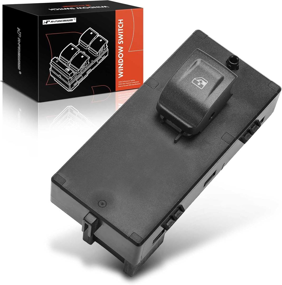 A-Premium Power Window Switch Compatible with Chevrolet Silverado 1500, Silverado 2500 HD, Silverado 3500 HD, Tahoe, Colorado, Suburban & GMC Sierra 1500, Sierra 2500 HD, Yukon & Cadillac Escalade