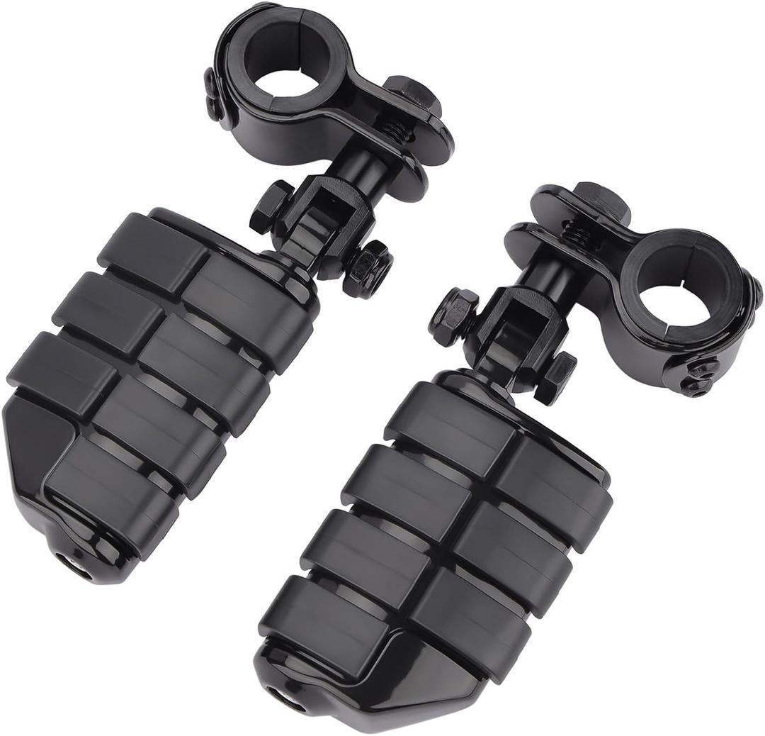Motorcycle Highway Foot Pegs, Highway Footrest Fit for Harley Touring Yamaha Honda Suzuki Kawasaki 25mm 32mm 34mm Engine Guard (Gloss Black)