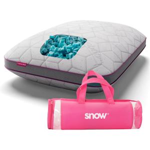 Adjustable Cooling Pillow, Neck Support, Queen Size Bed Pillows for Sleeping, Gel Cross Cut Memory Foam, Side Sleepers, Snow Pillow