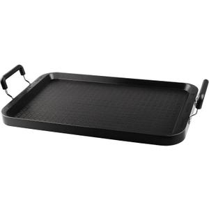 Vayepro Stove Top Flat Griddle, 17 Inch 2 Burner Griddle Pan for Stove Top Grill, Aluminum Pancake Griddle, Non-Stick Top Griddle for Gas Grill, Charcoal Grill Griddle For Outdoor/Camping (16.9" x 10.2" x 1")