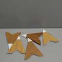 SUNBEAUTY 8-Pointed 12 Inch Paper Star Lanterns Brown Wooden Christmas Lanterns Hanging Lamp Paper Decorations Shade Wedding Birthday Christmas Home Party Decorations