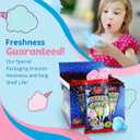 Lieber's Cotton Candy, Red & Blue, 48 Pack of 0.8 Ounce Bags, Kosher Best By 08/10/27