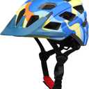 Kids Bike Helmet, 2 Size Adjustable for Youth Toddler Boys & Girls 3-5-8-10-12-14 Years, Child Helmets with Visor for Skating Cycling Scooter (Blue yellow orange)