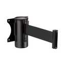 DuraSteel Wall Mount Crowd Control Retractable Belt Barrier - 9.2 Ft Black Retractables Barrier Belt, Crowd Control Barriers Do Not Enter Line Dividers for Crowds NOT Stanchions with Retractable Belts