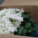 Artificial Hydrangea Bush 20 Inch Potted Faux Hydrangea Plant, UV Resistant Outdoor Hydrangea Artificial Plants for Front Porch, Garden, Patio & Indoor Decor